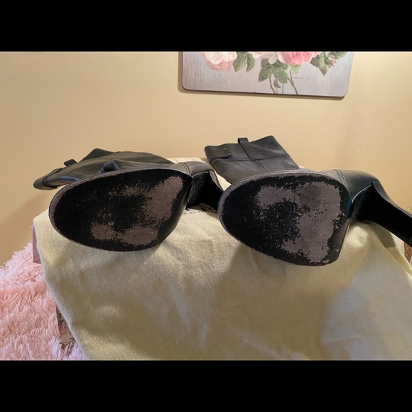 Burberry Black Leather Knee High Boots - Picture 5 of 10